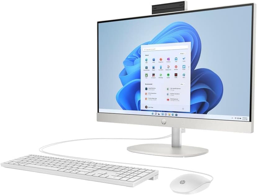 HP All-in-One 24-cr000 2024 AIO Desktop 23.8" FHD | Intel i3-N300 8-Core Intel UHD Graphics | 24GB DDR4 4TB SSD | Bluetooth 5.3 | Windows 11 Pro | Shell White