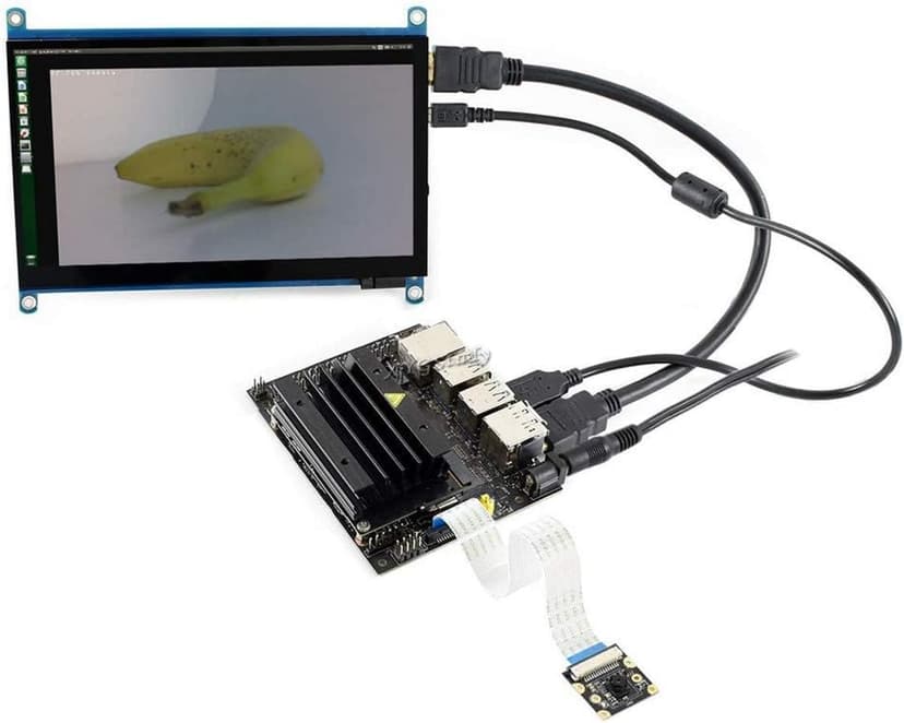 Jetson Nano Developer Accessories Kit for Small Powerful Computer AI Development Board with 7 inch IPS Touch HDMI Screen LCD Display Micro Card 64GB Camera Module @XYGStudy (AcceC)