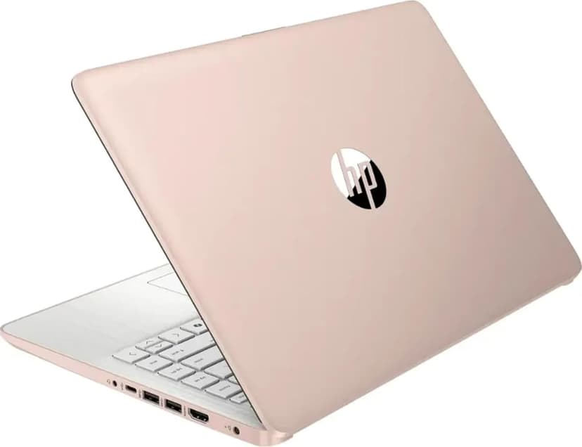 HP 14" Thin&Light Laptop Computer - Intel 2025 Quad-core CPU • Windows 11 Pro & Free Microsoft Office Pro • Wi-Fi 6 • Copilot • Pale Rose Gold • 1.47 Kg • 16GB RAM, 128GB UFS + 256GB Micro SD Card