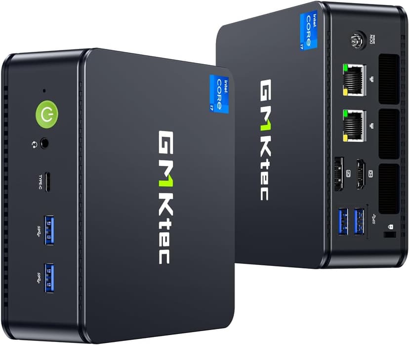 GMKtec Mini PC, K7 Plus 13th Gen Intel Core i7-13620H (10C/16T, up to 4.9GHz), 32GB DDR5 RAM (16GB*2)/1TB PCIe SSD Mini Desktop Computer, i226V Dual LAN/USB-C/USB4.0/8K UHD/WiFi 6/BT5.2