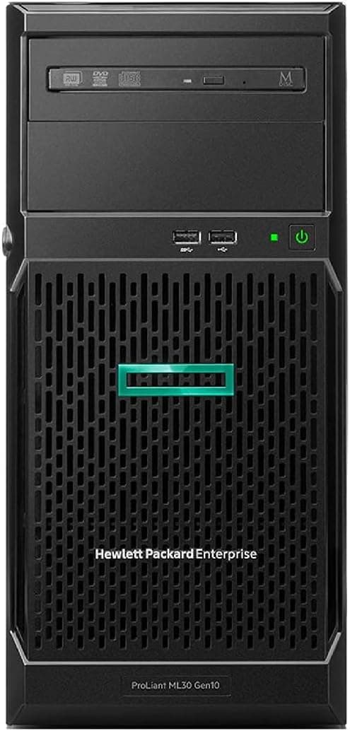 Hewlett Packard Enterprise HPE ProLiant ML30 Gen10 Plus Tower Server, Xeon E-2314 4-Core 2.8GHz CPU, 32GB DDR4 Memory, 8TB SSD Storage, RAID, iLO