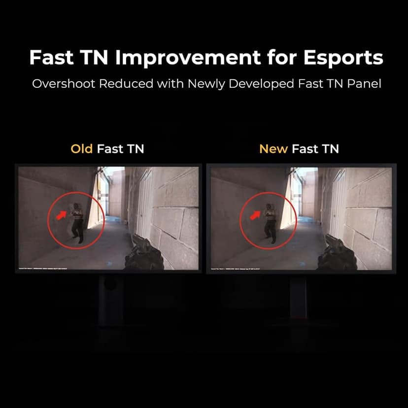 BenQ Zowie XL2546X+ 24.1 Fast TN 280Hz Gaming Monitor for Esports, Motion Clarity DyAc 2, 1080p, XL Setting to Share, S Switch, Shielding Hood, Industrial Grade Bearing Height Adjustment