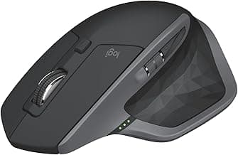 Logitech MX Master 2S Bluetooth Edition Wireless Mouse – Use on Any Surface, Hyper-Fast Scrolling, Ergonomic, Rechargeable, Control Up to 3 Apple Mac and Windows Computers - Graphite