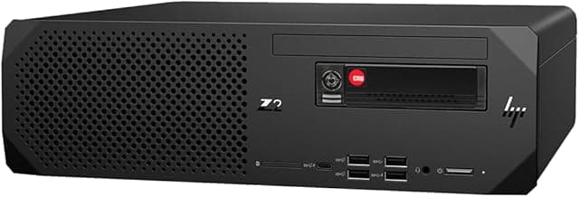 Vision Computers HP Z2 Small Form Factor G5 Workstation, Intel i3-10100, 8GB RAM, 256GB SSD +5 00GB HDD, Windows 11 Pro, WiFi & Bluetooth, Slim Wired SmartCard Keyboard & Wired Mouse