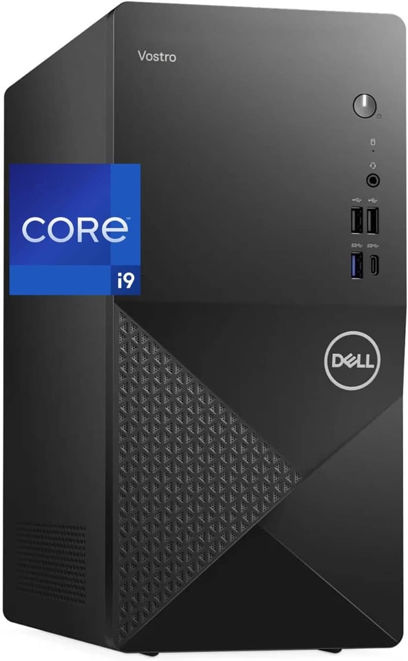 Dell Vostro 3030 Tower Desktop Computer, Intel Core i9-12900K, 64GB RAM, 4TB NVMe SSD, Intel UHD 770 Graphics, Wi-Fi, Bluetooth, Windows 11 Pro - AI Copilot, Black