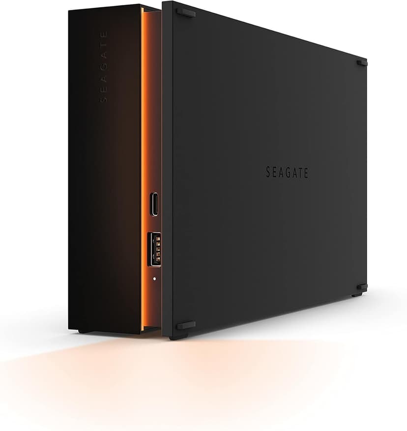 Seagate FireCuda Gaming Hub External Hard Drive HDD 8TB - USB 3.2, Customizable RGB LED lighting, Dual forward-facing USB for Desktop PC with Rescue Services (STKK8000400)