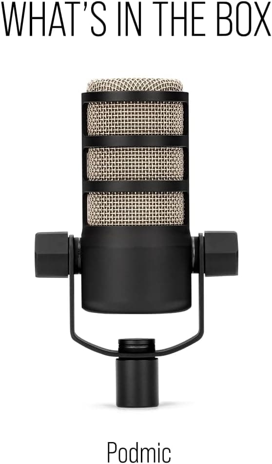 Rode PodMic Cardioid Dynamic Broadcast Microphone, Black