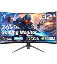 34 Inch Ultrawide Monitor, 165Hz WQHD 3440X1440 Curved Gaming Monitor, 1500R PC Monitor, HDR, FreeSync & G-Sync, HDMI, DisplayPort, VESA, Tilt Swivel Height Pivot Adjustment, H34S18S