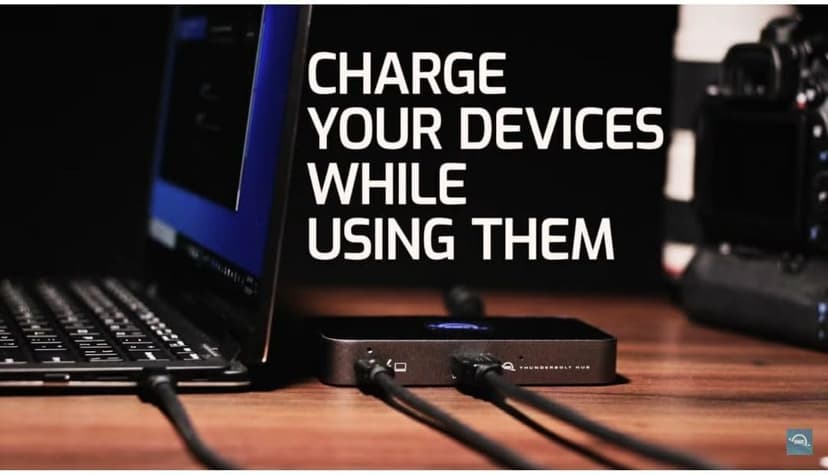 OWC 5 Port Thunderbolt Hub - 60W Charging, (3) Thunderbolt 4 (USB-C) Ports, (1) USB 3.2 Gen 2 Type-A Port, Dual Display suppor, Compatible with Macs and PC's