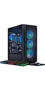 STGAubron Gaming PC, GeForce GTX 1660 Super 6G, Intel Core i3-10100F up to 4.3G, 16G DDR4, 1T SSD, WiFi, BT 5.0, RGB Fan x3, RGB BT Sound Bar, RGB BT Gaming Mic, Windows 11 Home