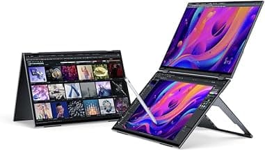 Dual View Portable Monitor Double Touch Screen 16"*2 FHD 60Hz 100% DCI-P3 400 Nit Stylus Support CNC Metal Shell for Laptop Tablet Phone for Windows MacOS X2