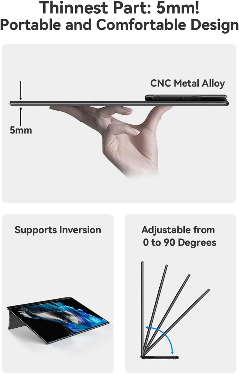 Q3 Touchscreen with Stylus, 16" 16:10, 2.5K IPS, 400 Nit Brightness, 2560x1600 Resolution Screen, Portable Monitor Display, for Gaming, Office, and Digital Art.