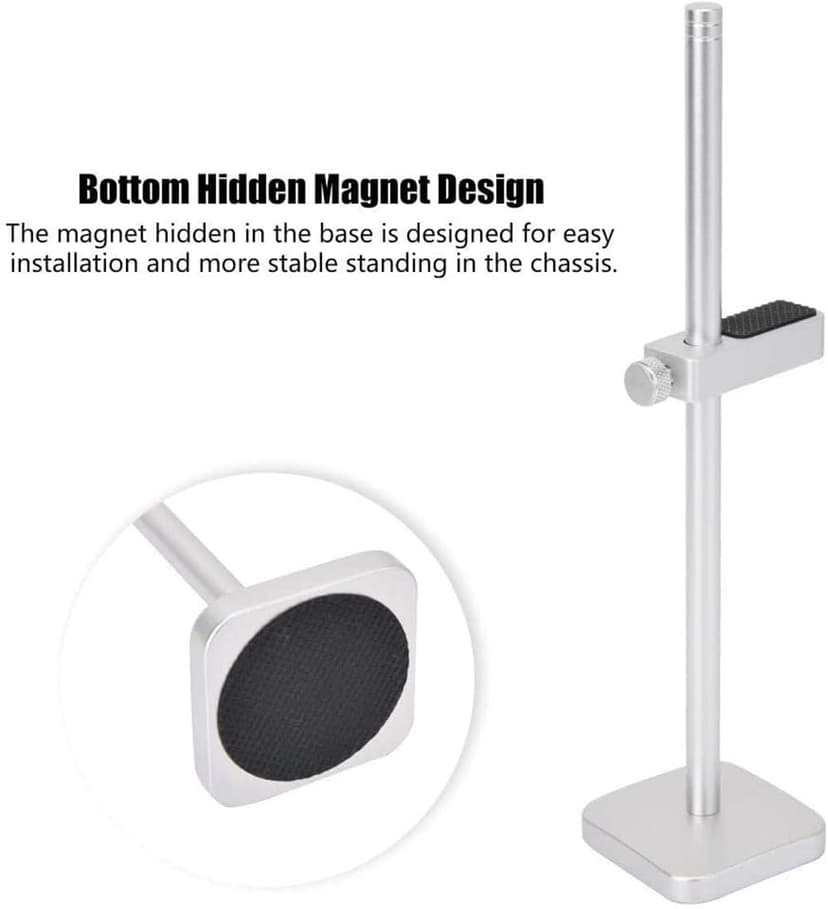Graphics Card GPU Brace Support, Video Card Sag Holder Bracket, GPU Stand, Anodized Aerospace Aluminum (Silver)