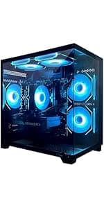 Gaming PC Desktop Computer,Intel Core i5 13400F,RTX 4060 8G,32GB DDR4 RAM 1TB SSD,ARGB Fan,Prebuilt Computer Tower for Gaming and Office