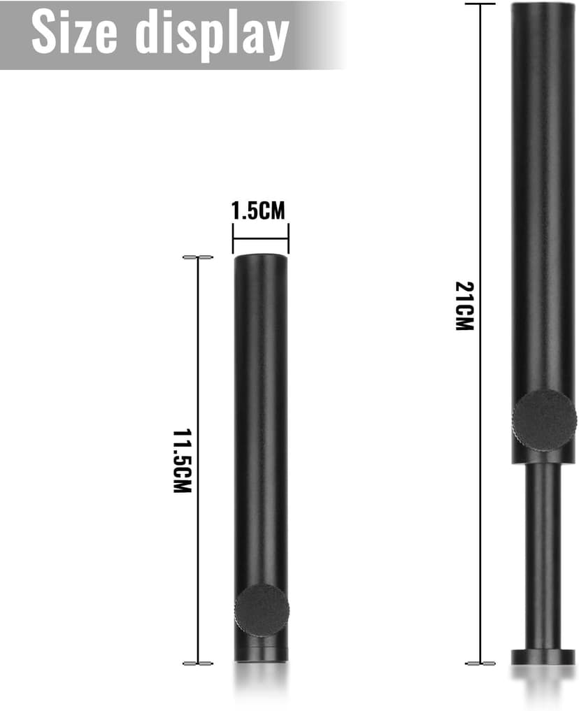 Tall GPU Support Bracket - Heavy Duty Adjustable GPU Anti Sag Holder & Support Stand for Graphics Card, 4.53"-8.27" Height Durable Black Metal PC Build Stabilizer, Large/Long GPU Sag Prevention