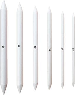 6 PCS Blending Stumps and Tortillions, Sketch Drawing Tools, Paper Art Blenders for Student Sketch Drawing