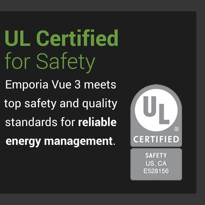 Emporia Vue 3 Home Energy Monitor - Smart Home Automation Module and Real Time Electricity Usage Monitor, Power Consumption Meter, Solar and Net Metering for UL Certified Safe Energy Monitoring