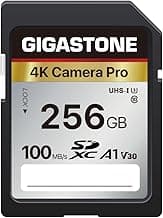 [5-Yrs Free Data Recovery] GIGASTONE 256GB Memory Card 4K Pro Series Speed Up to 100MB/s Compatible with Canon Nikon Sony Camcorder, A1 V30 UHS-I