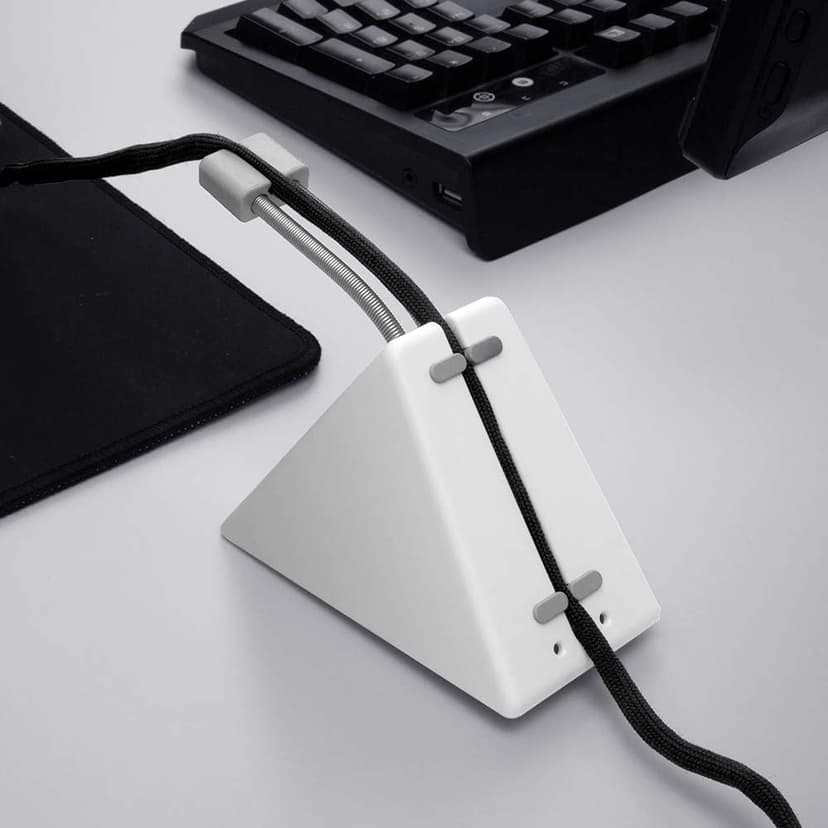 Hotline Games Mouse Bungee Mouse Cord Clip Cord Management System Fixer Holder for Esports FPS Game (3.0 New White)