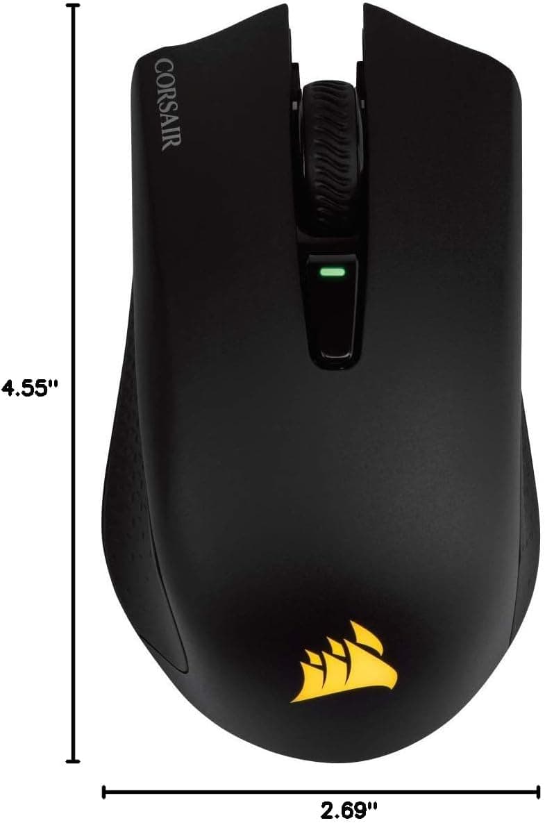 Corsair HARPOON WIRELESS RGB Gaming Mouse - 10,000 DPI - 6 Programmable Buttons - Lightweight - Bluetooth - USB - Black