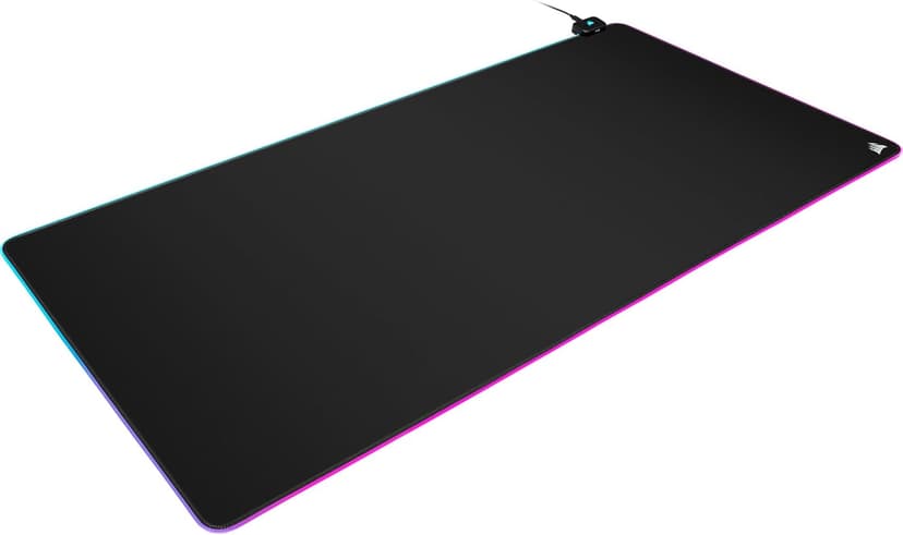 Corsair MM700 RGB Extended 3XL Cloth Gaming Mouse Pad/Desk Mat - Massive 1,220mm x 610mm (48” x 24”) Cloth Surface, 360° Three-Zone RGB Lighting, Two USB Ports - Black
