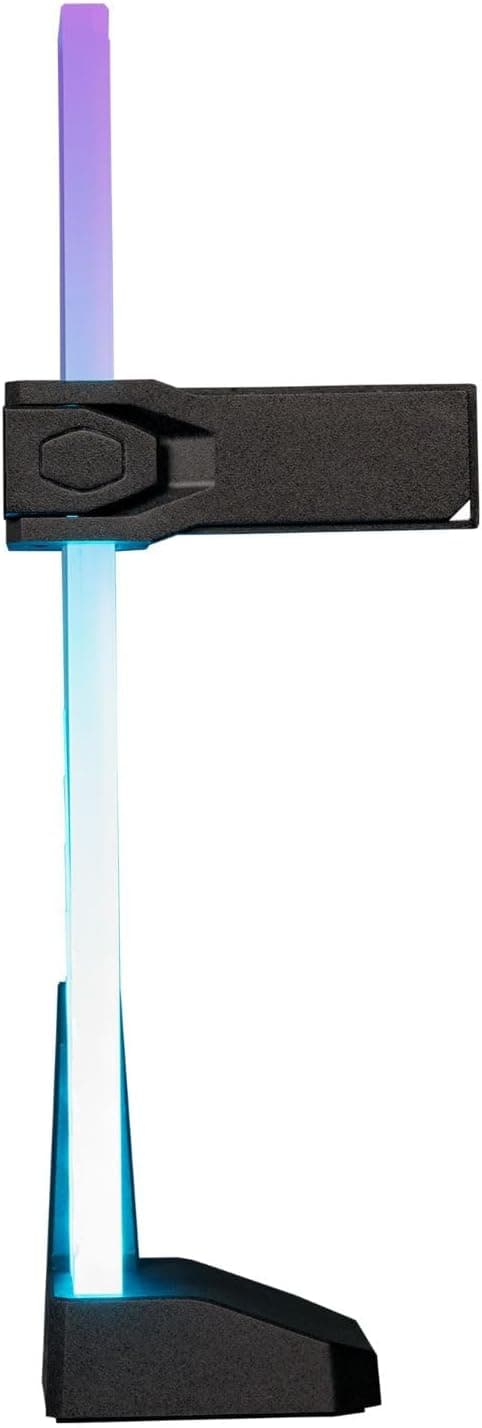 Cooler Master MasterAccessory ARGB GPU Support Bracket, Edge-Lit ARGB Tempered Glass, Universal GPU Bracket, Multiple Orientations (MCA-U000R-GSBTG-00)