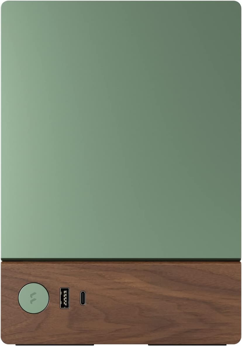 Fractal Design Terra Jade - Wood Walnut Front Panel - Small Form Factor - Mini ITX Gaming case – PCIe 4.0 Riser Cable – USB Type-C - Anodized Aluminum Panels