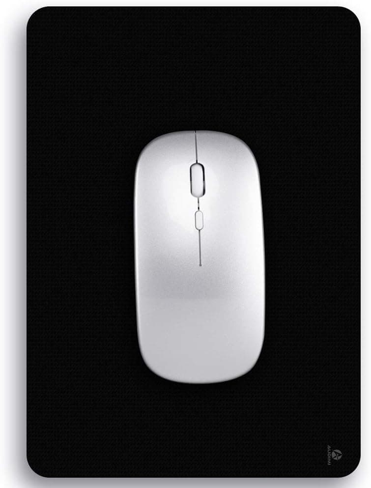 Audimi Small Mouse Pad 6 x 8 Inch, Mini Mouse Pad Thick for Laptop Wireless Mouse Home Office Travel, Portable & Washable (Black)