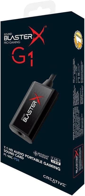 Creative Sound BlasterX G1 7.1 Portable HD Gaming USB DAC and Sound Card (70SB171000000)