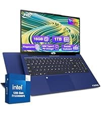 15.6-FHD-Laptop Student-Laptop, 16GB RAM 256GB SSD, Intel Pentium Quad-Core N100 Processor (Up to 3.4GHz) Backlit Keyboard Fingerprint WiFi 6 BT5.2 Business-Laptop, 2 Years Warranty Windows 11 Laptop