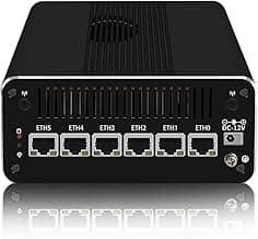 CWWK Mini PC 13th Intel i7-1355U(10C/12T,up to 5GHz), 6*Intel i226-V 2.5G Ethernet Ports 10-core Soft Routing,2*USB3.2|1*TF Slot|2*SATA|1*M.2 NVMe x4|Triple Display 4K,64G RAM 1TB SSD.
