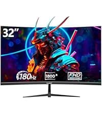 24.5 Inch Gaming Curved Monitor Built-in Speakers, 3000R 120Hz PC Screen Full HD 1080P, HDMI 2.0, VGA, Wall Mount Compatible 75 * 75mm
