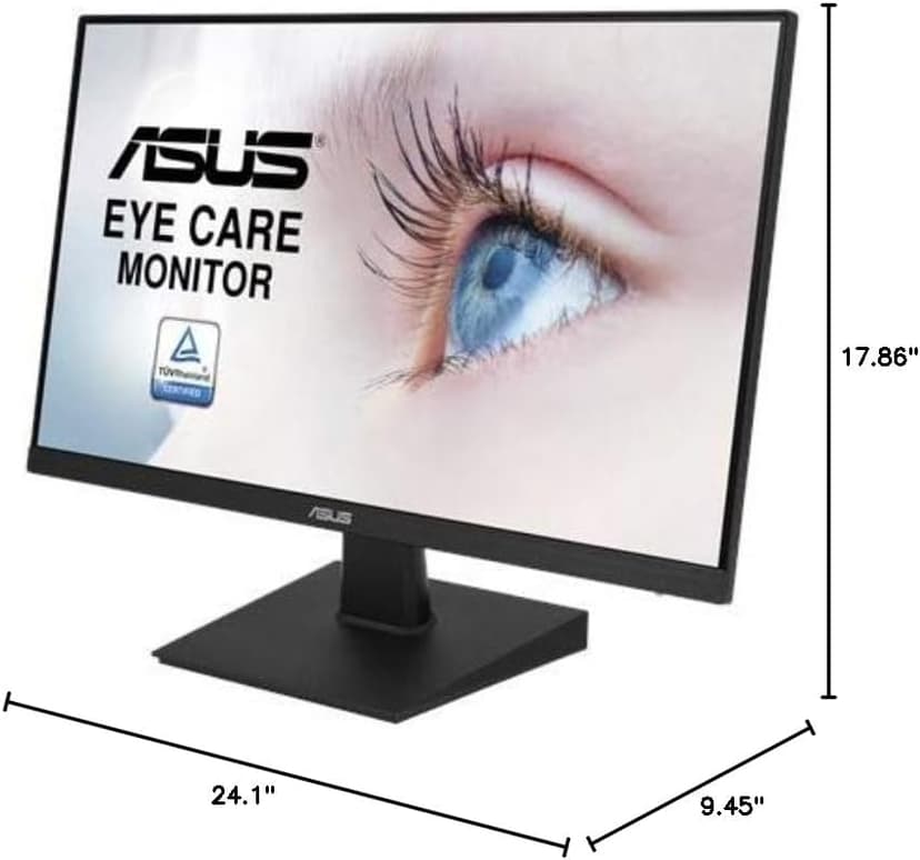 ASUS VA27EHE 27” Eye Care Monitor Full HD (1920 x 1080) IPS 75Hz Adaptive-Sync HDMI D-Sub Frameless,Black