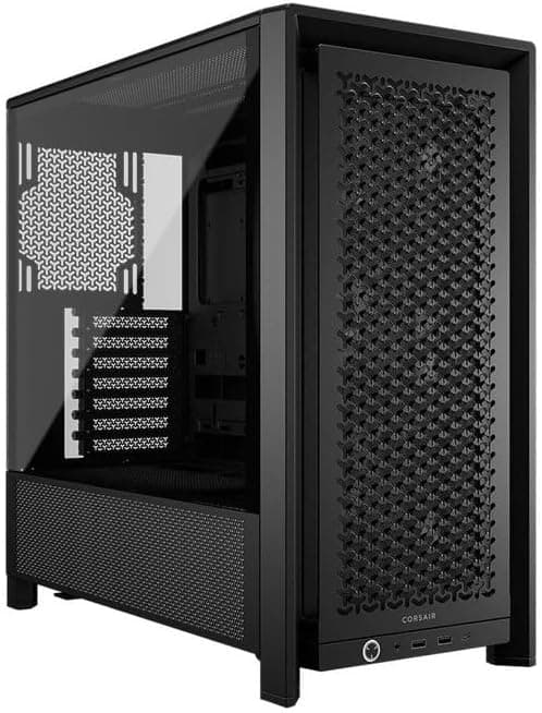 CORSAIR 4000D RS Frame Modular High Airflow Mid-Tower PC Case – 3X CORSAIR RS Fans – InfiniRail Fan Mounting System – Fits Multiple 360mm Radiators – Reverse Connector Motherboard Compatible – Black