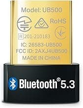 TP-Link USB Bluetooth Adapter for PC, Bluetooth 5.0/5.3 Dongle Receiver, Plug and Play, Nano Design, EDR & BLE, Supports Windows 11/10/8.1/7 for Desktop, Laptop, PS5/PS4/Xbox Controller (UB500)