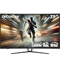 Deco Gear 34” Curved Ultrawide Business Monitor | 3440x1440, 100Hz, 1500R, 99% sRGB | Adjustable Stand, 2 HDMI and 2 DisplayPort | HDR, Low Blue Light, PIP/PBP