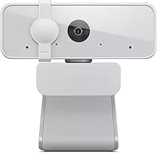 Lenovo HD 1080p Webcam (300 FHD) - Monitor Camera with 95° Wide Angle, 360° Rotation Pan & Tilt, Dual Microphones – Attachable Desktop Cam with Privacy Shutter for Remote Work, Streaming & Gaming