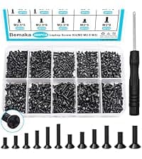 500PCS Laptop Screws Notebook Computer Screws Kit 20 Sizes Blue Nylok Screws M2 M2.5 M3 Laptop Replacement Computer Screws for Motherboard SSD PC Fan Hard Drive