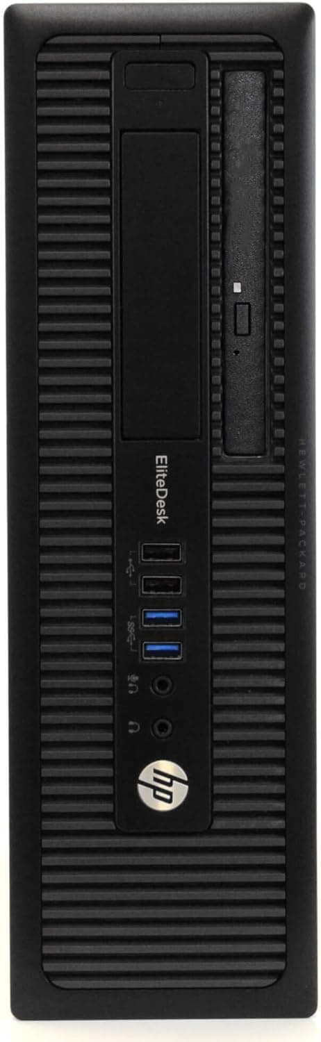 HP EliteDesk 800 G1 SFF Desktop PC with New 24" FHD Monitor and RGB Speakers PC Set, Core i5, 16GB RAM, 1TB SSD, Mouse & Keyboard, Windows 10 Pro (Renewed)