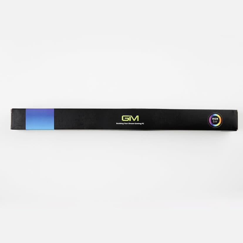 GIM KB-14 RGB PC Light Strip for Gaming Case, Magnetic Addressable LED PC Strip Kit, 5V ARGB 3Pin Header for Asus Aura, Asrock LED, Gigabyte RGB Fusion, MSI Mystic Light- 0.98ft