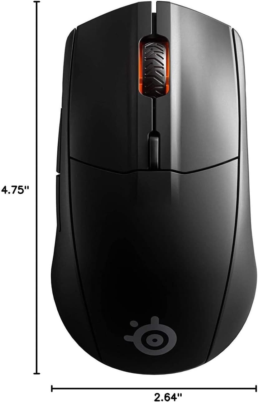SteelSeries Rival 3 Wireless Gaming Mouse – 400+ Hour Battery Life – Dual Wireless 2.4 GHz and Bluetooth 5.0 – 60 Million Clicks – 18,000 CPI TrueMove Air Optical Sensor,Black