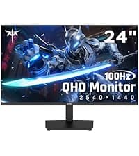 27 Inch QHD Computer Monitor, 2K 100Hz IPS Gaming Monitor, 1440P Frameless Eye Care PC Office Monitor with HDMI/DP, FreeSync & G-Sync, HDR10, VESA, Tilt Adjustable
