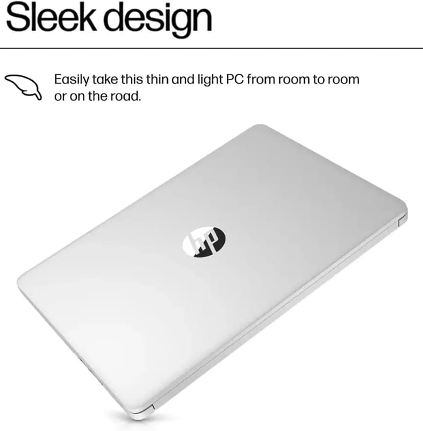 HP Business Student Laptop Computer - Windows 11 Pro & Microsoft Office Lifetime | 14 inch HD | AI-Powered, 12 Hr Batter N-Serious Laptop| 16GB RAM, 128GB UFS, 256GB Extend Micro SD | Silver