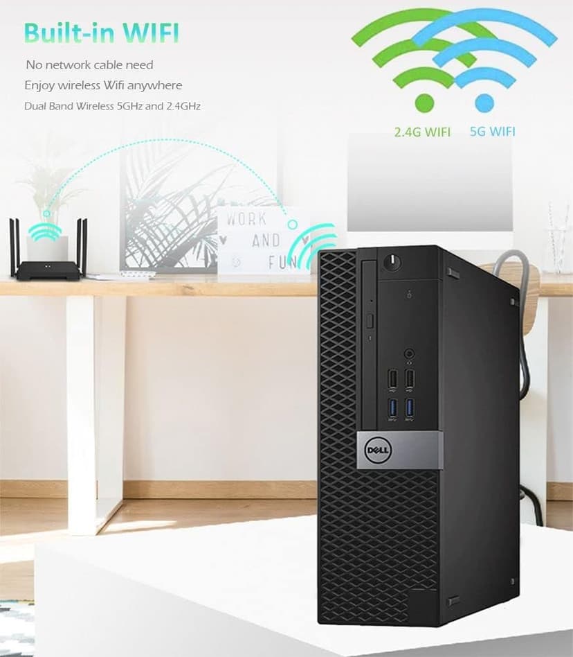 Dell OptiPlex 5040 SFF Desktop Computer Intel PC Quad Core i7-6700 3.40GHz up to 4.0GHz 16GB Ram 512GB NVMe M.2 SSD Built-in WiFi & Bluetooth HDMI Wireless Keyboard and Mouse Windows 10 Pro (Renewed)