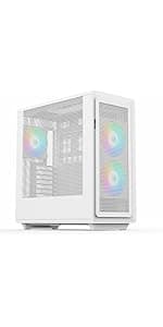 Rosewill Helium NAS Black ATX Mid Tower Computer Case, Mesh Panel, 4X 140mm PWM Fan, Ideal for DIY NAS, Media Servers, or Small Business Applications