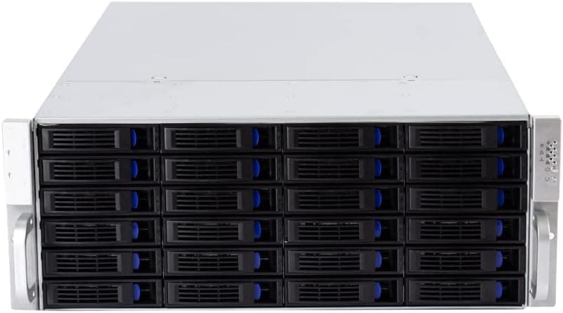 4U Rackmount Server Case Chassis with 24 Hot-Swappable SATA/SAS Drive Bays