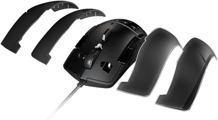 ASUS Ambidextrous Optical Gaming Mouse - ROG Strix Evolve | Wired Gaming Mouse for PC | 7200 DPI, Omron Switches | 4 Customizable Ergonomic Styles | Aura Sync RGB, Armoury II