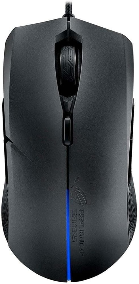 ASUS Ambidextrous Optical Gaming Mouse - ROG Strix Evolve | Wired Gaming Mouse for PC | 7200 DPI, Omron Switches | 4 Customizable Ergonomic Styles | Aura Sync RGB, Armoury II
