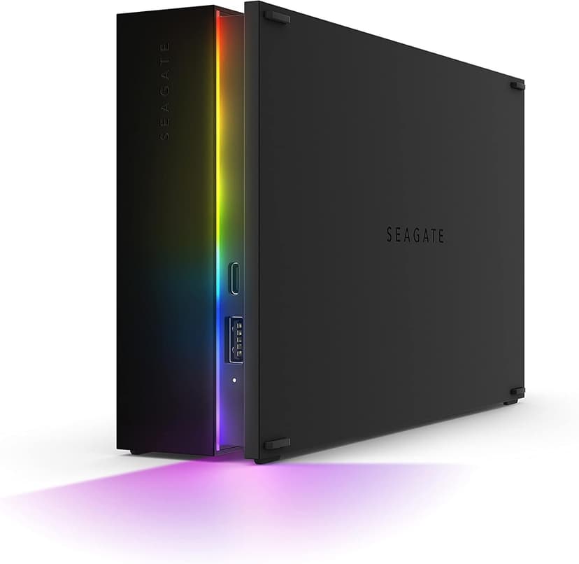 Seagate FireCuda Gaming Hub External Hard Drive HDD 8TB - USB 3.2, Customizable RGB LED lighting, Dual forward-facing USB for Desktop PC with Rescue Services (STKK8000400)