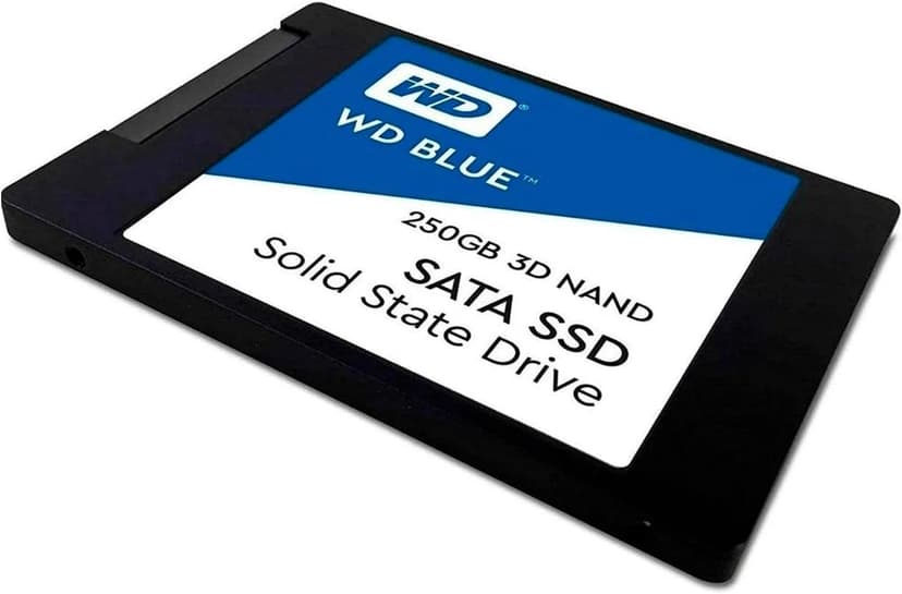 Western Digital 250GB WD Blue 3D NAND Internal PC SSD - SATA III 6 Gb/s, 2.5"/7mm, Up to 550 MB/s - WDS250G2B0A